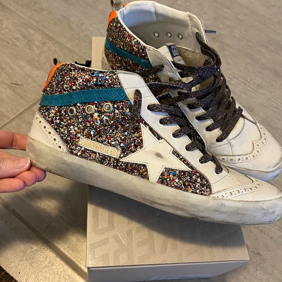 Golden Goose Shoes - Golden Goose Deluxe Brand Multicolor Glitter Sneakers
